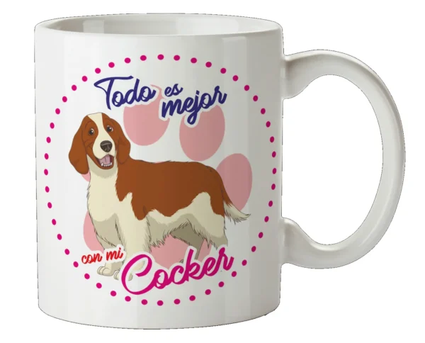 Taza Mascotas Perro Cocker