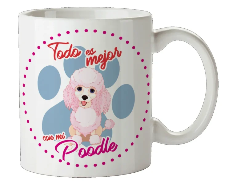 Taza Mascotas Perro Poodle