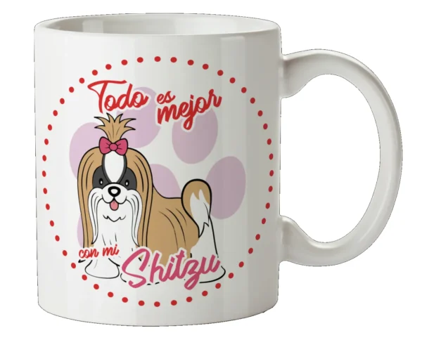 Taza Mascotas Perro Shitzu